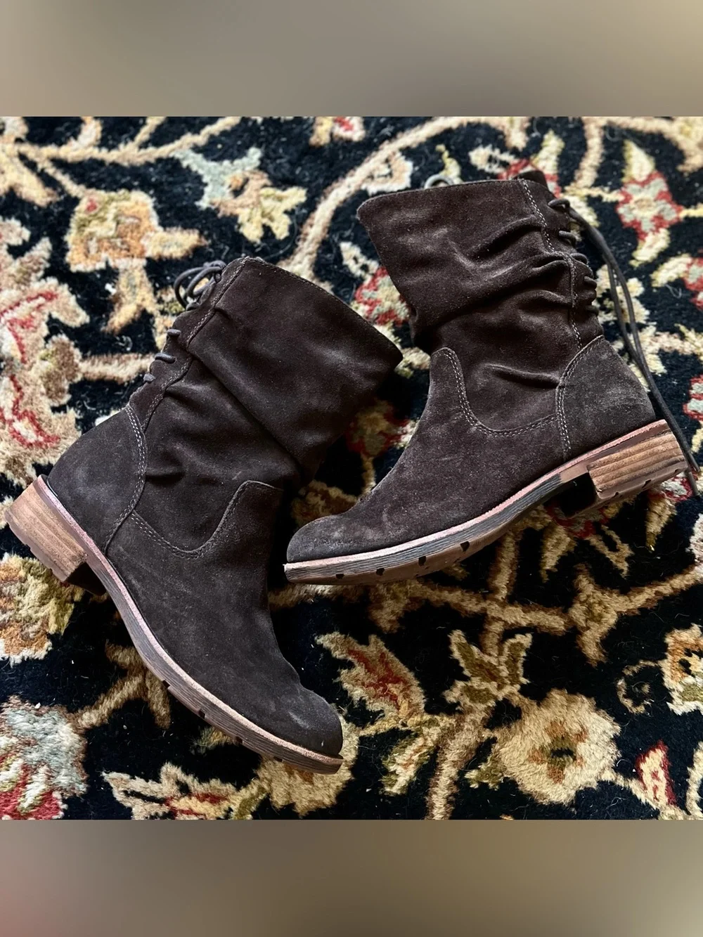 Sofft Women’s Taupe Suede Mid-Calf Boots - Picture 2 of 8